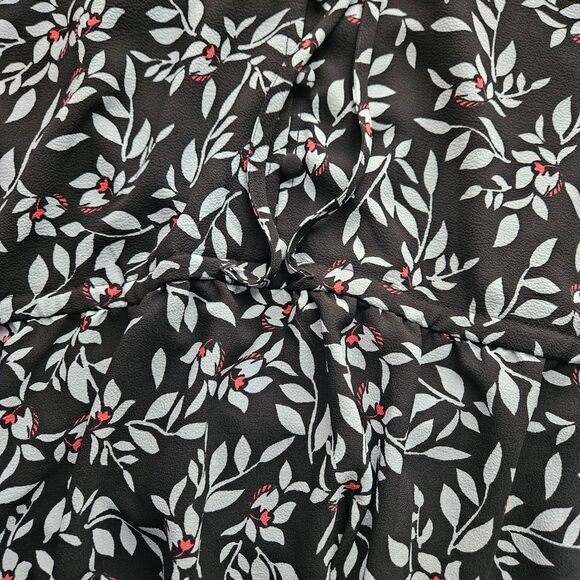 Lane Bryant Long Sleeve Ruffled Split Neck Button Blouse - Picture 4 of 7